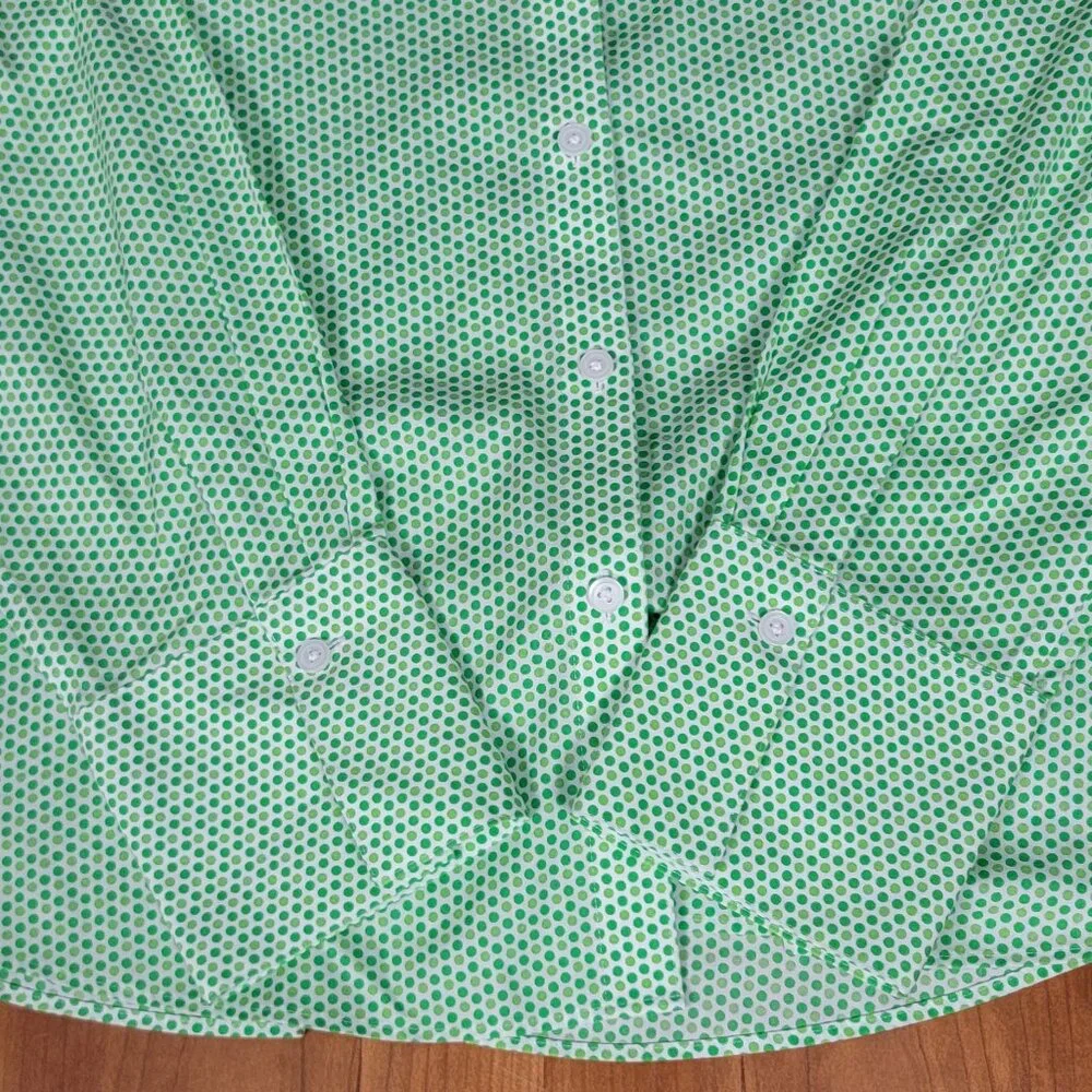 Alex Marie Green Dots Long-Sleeve Button Down Shirt - 16 - Picture 6 of 8